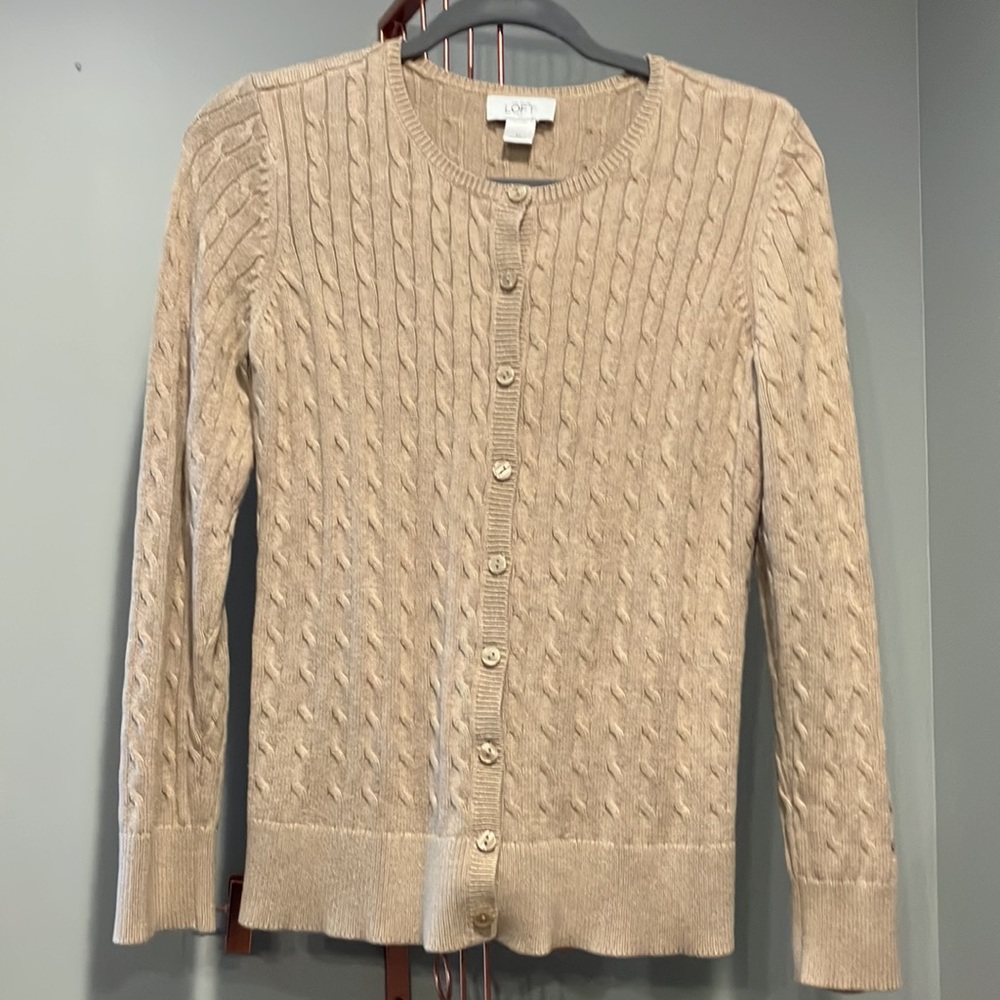 LOFT Cable Knit Cardigan